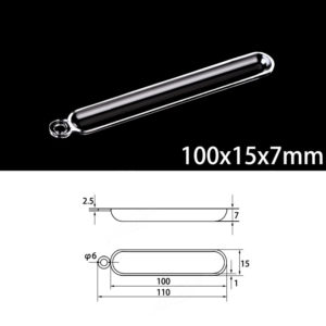 (MQM292) Quartz Combustion Boat, Single Handle, Volume: 4ml, Size: 100x15x7mm