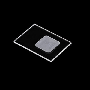 (MQX004) Specimen Holders for X-ray Diffraction (XRD), Rectangular, Size: 50x35mm, Thick: 2mm, Square Sample Reception Size: 20x20mm, Depth: 0.5mm, Universal, Optical Glass