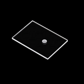 (MQX005) Specimen Holders for X-ray Diffraction (XRD), Rectangular, Size: 50x35mm, Thick: 2mm, Round Sample Reception Size: φ5mm, Depth: 0.5mm, Universal, Optical Glass