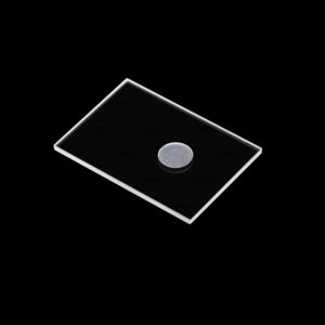 (MQX006) Specimen Holders for X-ray Diffraction (XRD), Rectangular, Size: 50x35mm, Thick: 2mm, Round Sample Reception Size: φ10mm, Depth: 0.5mm, Universal, Optical Glass
