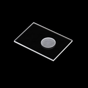 (MQX007) Specimen Holders for X-ray Diffraction (XRD), Rectangular, Size: 50x35mm, Thick: 2mm, Round Sample Reception Size: φ15mm, Depth: 0.5mm, Universal, Optical Glass