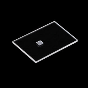 (MQX009) Specimen Holders for X-ray Diffraction (XRD), Rectangular, Size: 50x35mm, Thick: 2mm, Square Sample Reception Size: 5x5mm, Depth: 0.5mm, Universal, Quartz