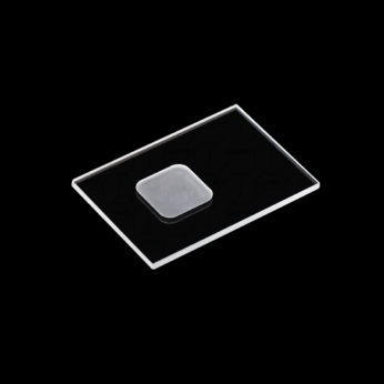 (MQX011) Specimen Holders for X-ray Diffraction (XRD), Rectangular, Size: 50x35mm, Thick: 2mm, Square Sample Reception Size: 15x15mm, Depth: 0.5mm, Universal, Quartz