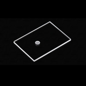(MQX013) Specimen Holders for X-ray Diffraction (XRD), Rectangular, Size: 50x35mm, Thick: 2mm, Round Sample Reception Size: φ5mm, Depth: 0.5mm, Universal, Quartz