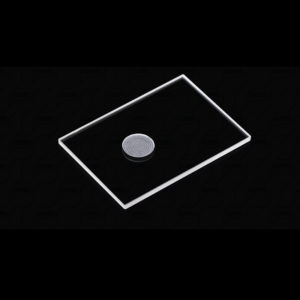 (MQX014) Specimen Holders for X-ray Diffraction (XRD), Rectangular, Size: 50x35mm, Thick: 2mm, Round Sample Reception Size: φ10mm, Depth: 0.5mm, Universal, Quartz