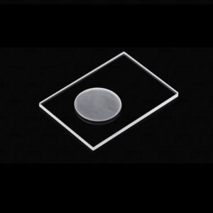 (MQX016) Specimen Holders for X-ray Diffraction (XRD), Rectangular, Size: 50x35mm, Thick: 2mm, Round Sample Reception Size: φ20mm, Depth: 0.5mm, Universal, Quartz