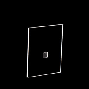 (MQX019) Specimen Holders for X-ray Diffraction (XRD), Rectangular, Size: 45x35mm, Thick: 2mm, Square Sample Reception Size: 5x5mm, Depth: 0.5mm, Panalytical, Optical Glass