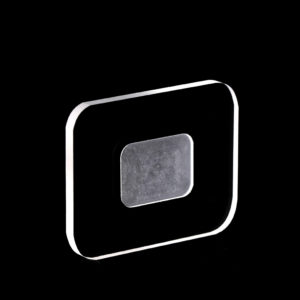 (MQX023) Specimen Holders for X-ray Diffraction (XRD), Rectangular, Size: 46x36mm, Thick: 3mm, Rectangular Sample Reception Size: 20x15mm, Depth: 0.8mm, Customized, Optical Glass