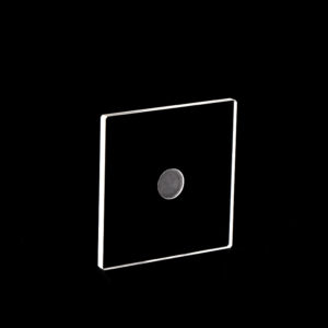 (MQX031) Specimen Holders for X-ray Diffraction (XRD), Rectangular, Size: 50x50mm, Thick: 3mm, Round Sample Reception Size: φ10mm, Depth: 0.5mm, Bruker, Optical Glass