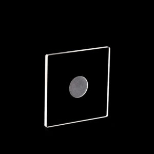 (MQX032) Specimen Holders for X-ray Diffraction (XRD), Rectangular, Size: 50x50mm, Thick: 3mm, Round Sample Reception Size: φ15mm, Depth: 0.5mm, Bruker, Optical Glass
