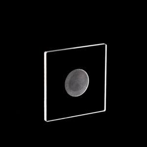 (MQX033) Specimen Holders for X-ray Diffraction (XRD), Rectangular, Size: 50x50mm, Thick: 3mm, Round Sample Reception Size: φ20mm, Depth: 0.5mm, Bruker, Optical Glass
