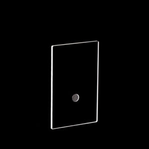 (MQX043) Specimen Holders for X-ray Diffraction (XRD), Rectangular, Size: 50x35mm, Thick: 2mm, Round Sample Reception Size: φ5mm, Depth: 0.5mm, Shimadzu, Optical Glass