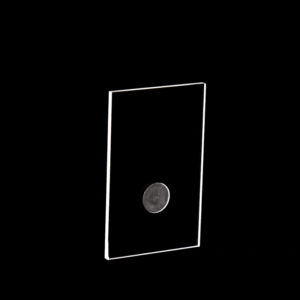(MQX044) Specimen Holders for X-ray Diffraction (XRD), Rectangular, Size: 50x35mm, Thick: 2mm, Round Sample Reception Size: φ10mm, Depth: 0.5mm, Shimadzu, Optical Glass