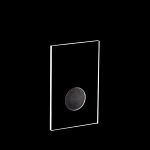 (MQX045) Specimen Holders for X-ray Diffraction (XRD), Rectangular, Size: 50x35mm, Thick: 2mm, Round Sample Reception Size: φ15mm, Depth: 0.5mm, Shimadzu, Optical Glass