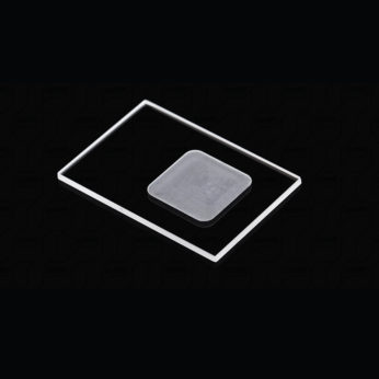(MQX059) Specimen Holders for X-ray Diffraction (XRD), Rectangular, Size: 50x35mm, Thick: 2mm, Square Sample Reception Size: 20x20mm, Depth: 1mm, Universal, Optical Glass