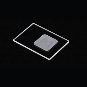 (MQX060) Specimen Holders for X-ray Diffraction (XRD), Rectangular, Size: 50x35mm, Thick: 2mm, Square Sample Reception Size: 20x20mm, Depth: 1mm, Universal, Quartz