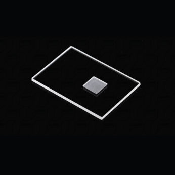 (MQX061) Specimen Holders for X-ray Diffraction (XRD), Rectangular, Size: 50x35mm, Thick: 2mm, Square Sample Reception Size: 10x10mm, Depth: 1mm, Universal, Quartz