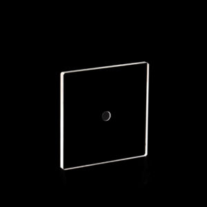 (MQX066) Specimen Holders for X-ray Diffraction (XRD), Rectangular, Size: 50x50mm, Thick: 3mm, Round Sample Reception Size: φ3mm, Depth: 0.5mm, Universal, Quartz