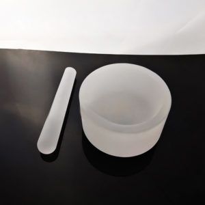 (MQM440) Quartz Mortar and Pestle, Size: 50x60x20mm