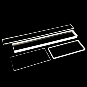 (MQP034) Quartz Plate, Rectangular, Size: 3x3mm, Thick: 0.3mm, Type 1 Material, 190-2500nm
