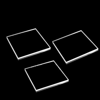 (MQS113) Sapphire Plates, Square, Size: 10x10mm, Thick: 0.26mm, 185-5000nm