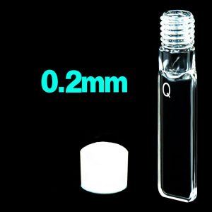 Quartz 0.2mm Threaded Cuvette, 70ul, Molded 83, Four-Way Light, Screw Cap, 1pc/ea, C0.24TS