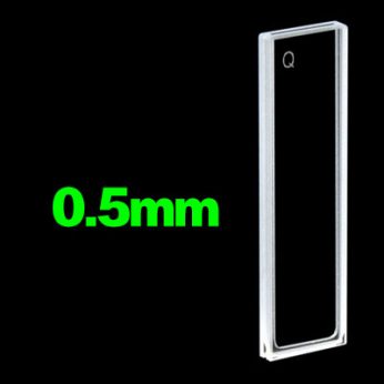 Quartz 0.5mm Standard Cuvette, 175ul, Sintered 83, Two-way Light, PTFE Cap, 1pc/ea, C0.52CR