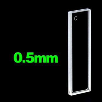 Quartz 0.5mm Standard Cuvette, 175ul, Standard 80, Two-way Light, PTFE Cap, 1pc/ea, C0.52CS