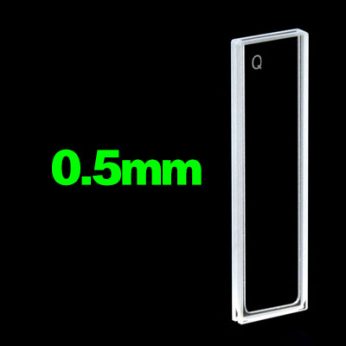 Quartz 0.5mm Standard Cuvette, 170ul, Standard 80, Two-way Light, PTFE Cap, 1pc/ea, C0.52CS1