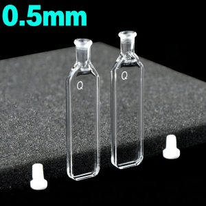 Quartz 0.5mm Cuvette With Stopper, 175ul, Standard 80, Four-Way Light, Stopper, Pack of Two, C0.54SS1