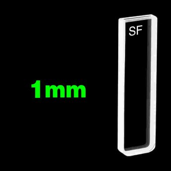 Quartz 1mm Standard Cuvette, 350ul, Molded 0.01, Two-way Light, PTFE Cap, 1pc/ea, C012CF