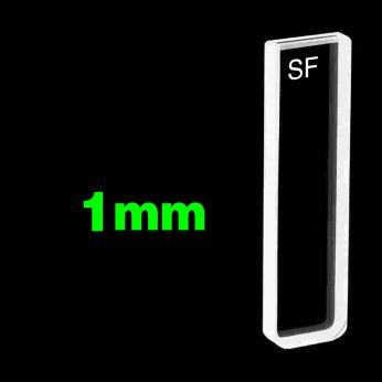 Quartz 1mm Standard Cuvette, 350ul, Molded 0.01, Two-way Light, PTFE Cap, 1pc/ea, C012CF1