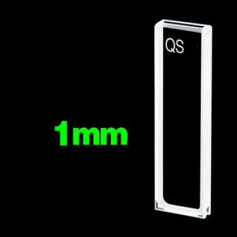 Quartz 1mm Standard Cuvette, 350ul, Sintered 83, Two-way Light, PTFE Cap, 1pc/ea, C012CR