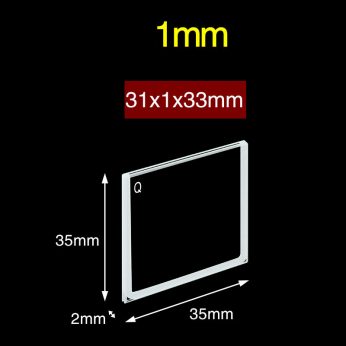 Quartz 1mm Quartz Two-Way Cuvette, 0.7ml, Sintered 83, Two-way Light, PTFE Cap, 1pc/ea, C012CR3