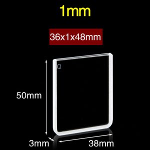 Quartz 1mm Quartz Two-Way Cuvette, 1.3ml, Sintered 83, Two-way Light, No Cover, 1pc/ea, C012CR5