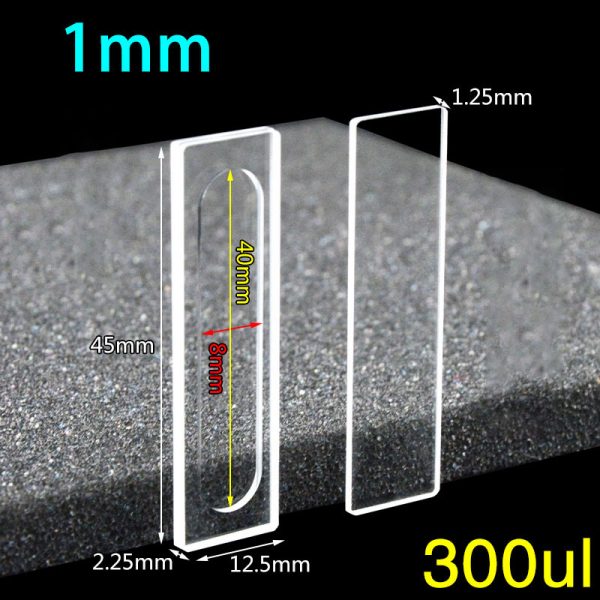 C012CR7 1mm Detachable Cuvette 300ul Two way Light Quartz Cover 1pc ea