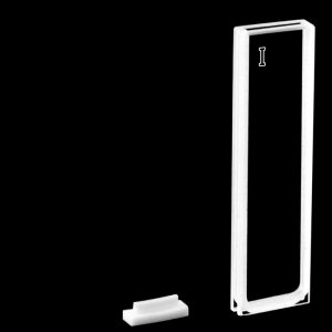 Quartz 1mm Infrared Cuvette, 350ul, Standard 80, Two-way Light, PTFE Cap, 1pc/ea, C012CS10