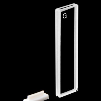 Glass 1mm Glass Cuvette, 350ul, Standard 80, Two-way Light, PTFE Cap, 1pc/ea, C012CS2