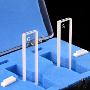 Glass 1mm Glass Cuvette, 350ul, Standard 80, Two-way Light, PTFE Cap, Pack of Two, C012CS6