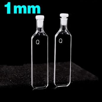 Quartz 1mm Cuvette With Stopper, 350ul, Standard 80, Two-way Light, Stopper, Pack of Two, C012SS3