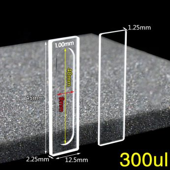 Quartz 1mm Detachable Cuvette, 300ul, Molded 83, Two-way Light, Quartz Cover, 1pc/ea, C012WE