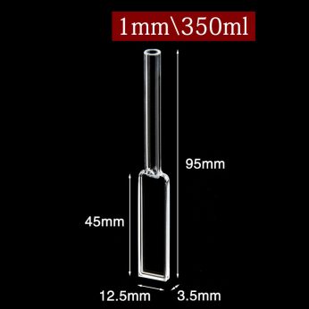 Quartz 1mm Cuvette With Tubing, 350ul, Standard 80, Two-way Light, , 1pc/ea, C012WS