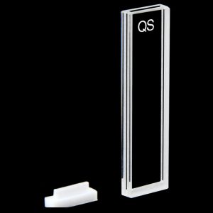 Quartz 1mm Fluorescence Cuvette, 350ul, Sintered 83, Four-Way Light, PTFE Cap, 1pc/ea, C014CR