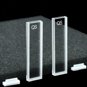 Quartz 1mm Fluorescence Cuvette, 350ul, Sintered 83, Four-Way Light, PTFE Cap, Pack of Two, C014CR1