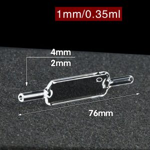 Quartz 1mm, Four-Way Light, Fluorescence Flow Cuvette, 0.35 ml, Molded 83, C014WS1