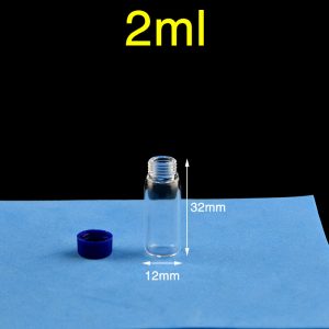 Quartz Screw-Cap Bottle, 2ml, Ø12×50mm, JGS2, PP Cap with PTFE Gasket, 1pc/ea, C021TS