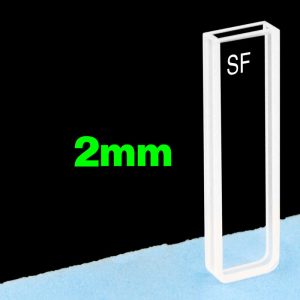 Quartz 2mm Standard Cuvette, 700ul, Molded 0.01, Two-way Light, PTFE Cap, C022CF1