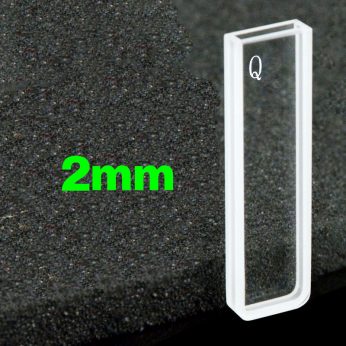 Quartz 2mm Standard Cuvette, 700ul, Sintered 83, Two-way Light, PTFE Cap, 1pc/ea, C022CR