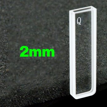 Quartz 2mm Standard Cuvette, 700ul, Sintered 83, Two-way Light, PTFE Cap, 1pc/ea, C022CR1