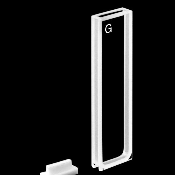 C022CS2 2mm Glass Cuvette 700ul Two way Light PTFE Cap 1pc ea